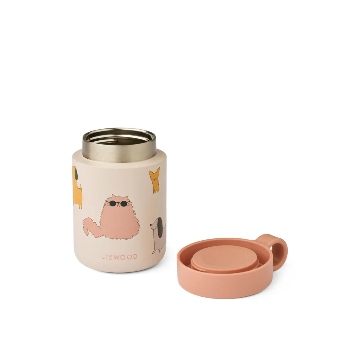 Termo sólidos 350ml Kiani Liewood - Cats and Dogs / Sandy