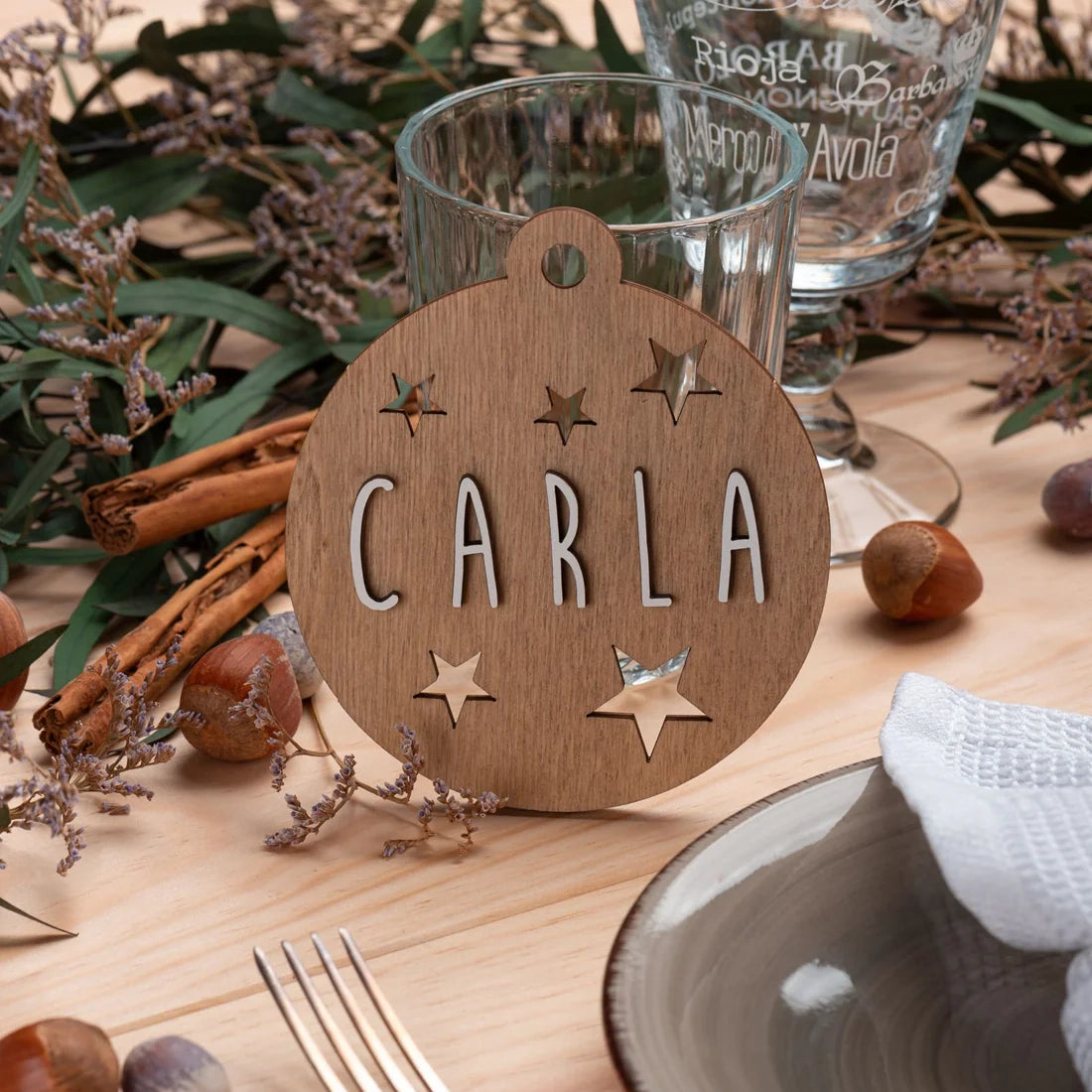 Adorno Bola de Navidad + kit de letras