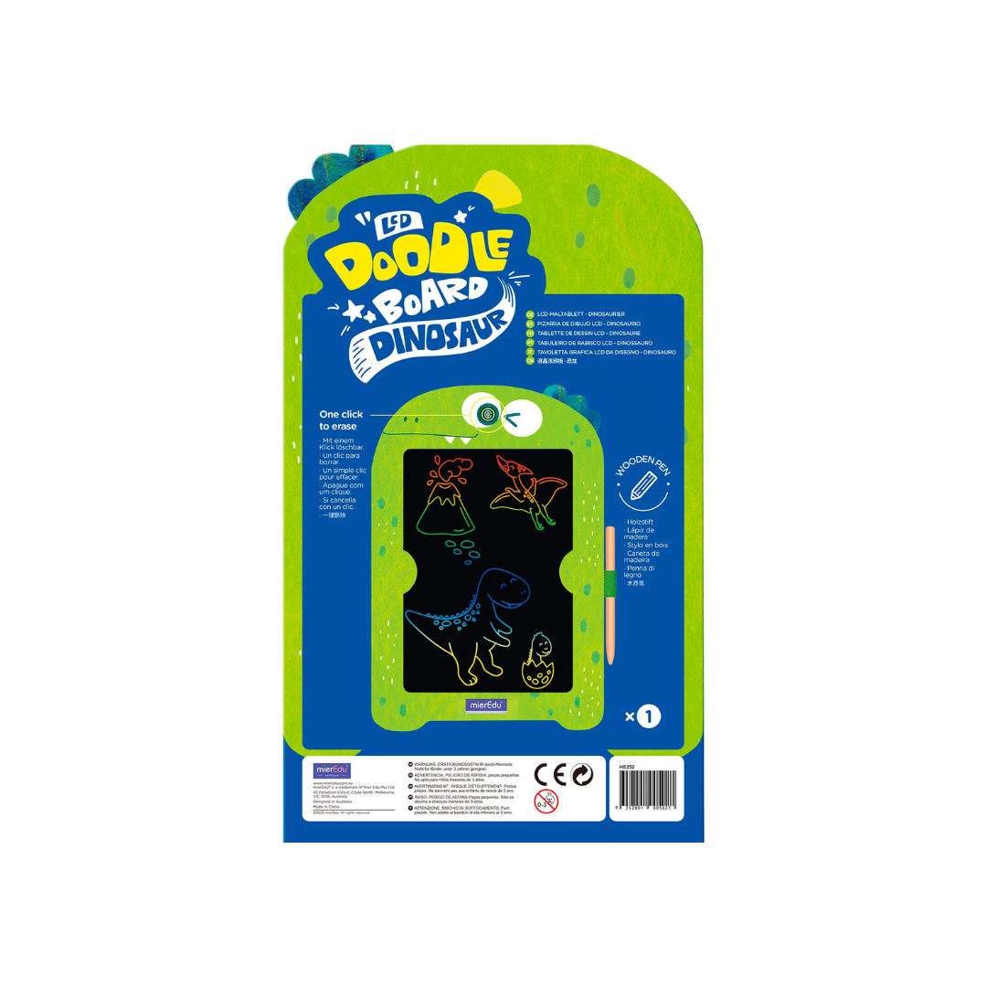 Pizarra de dibujo y escritura LCD - Dinosaurio MierEdu