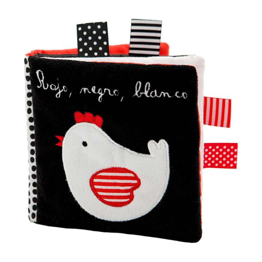 Libro sensorial. Rojo, negro, blanco
