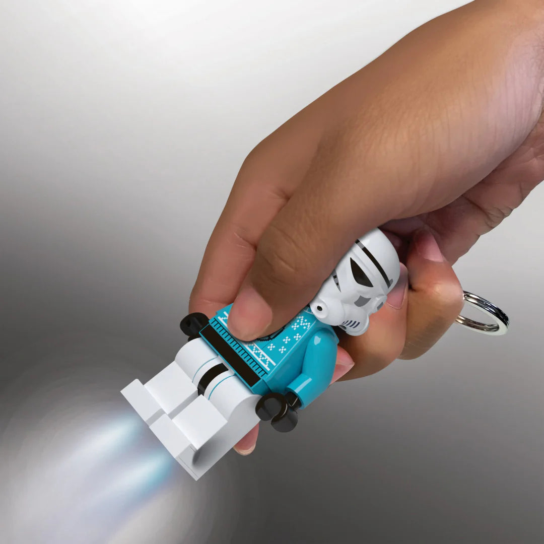 Llavero con linterna LEGO® - Stormtrooper™ Navideño de Star Wars™.