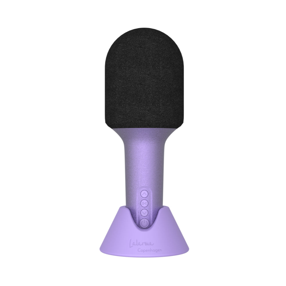 Micrófono altavoz con purpurina - Lalarma Violeta