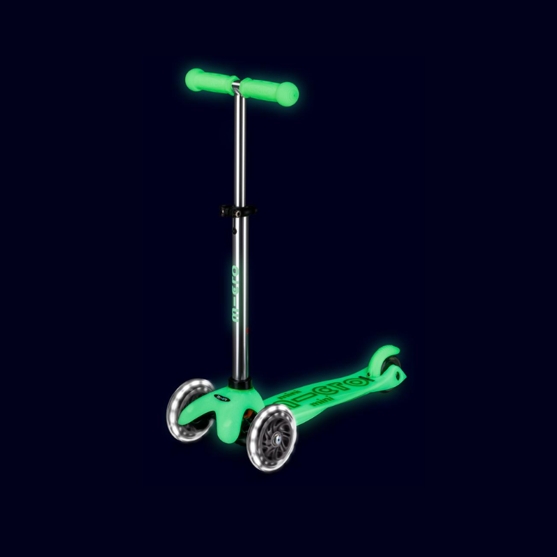 Patinete Micro mini Delux Glow Led Verde Lima