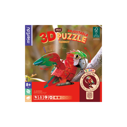Mini Puzzle Ajustable 3D Loro MierEdu