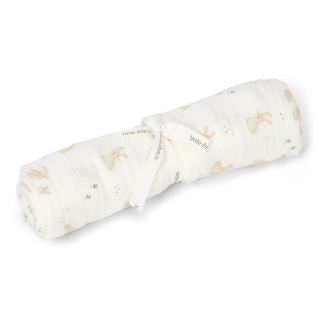 Muselina algodón 120x120 Little Dutch - Baby Bunny