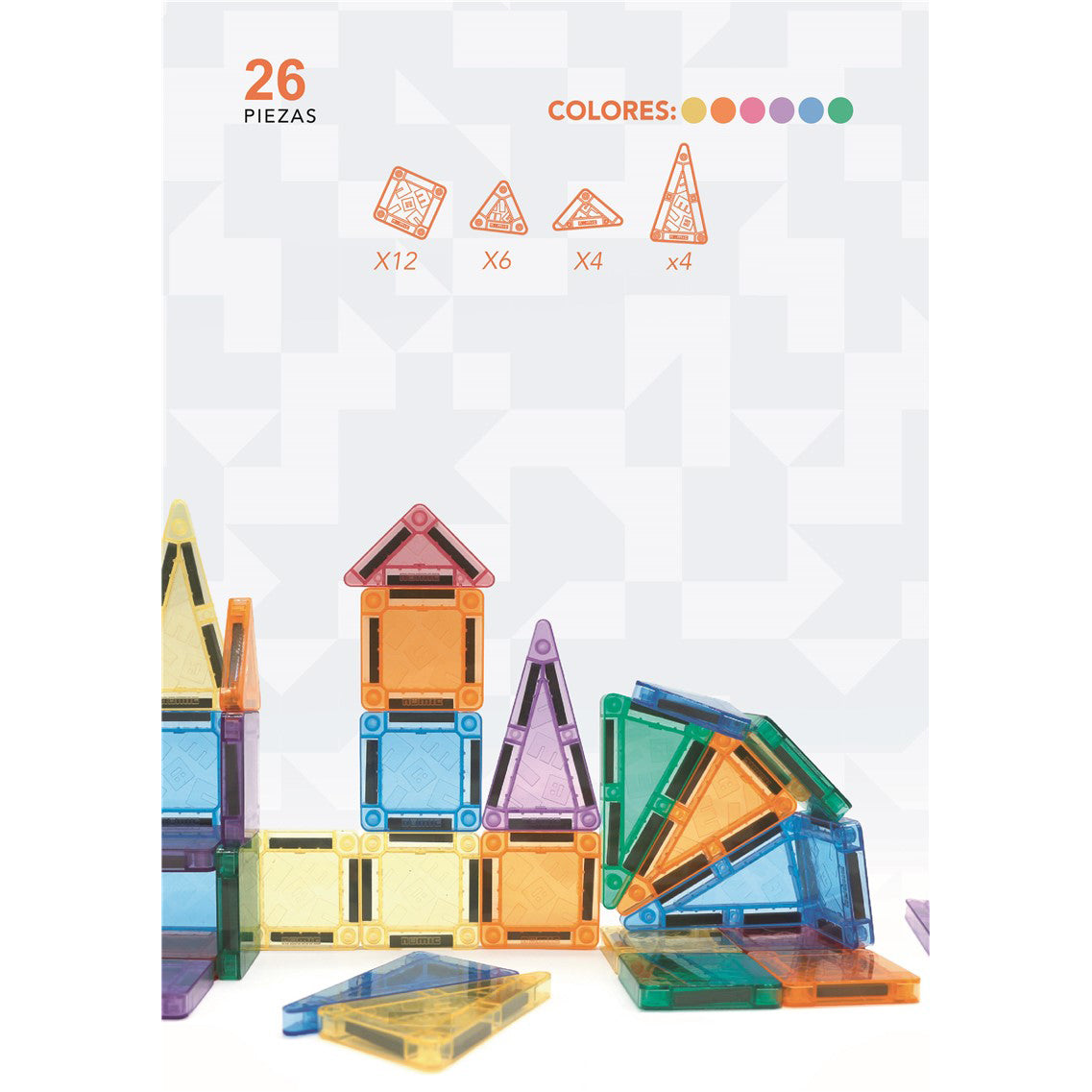 Juego construcción magnético Nomic - Clacki Mini 26 piezas