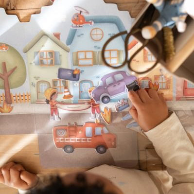 Libro de pegatinas Little Dutch - Jim's fire station