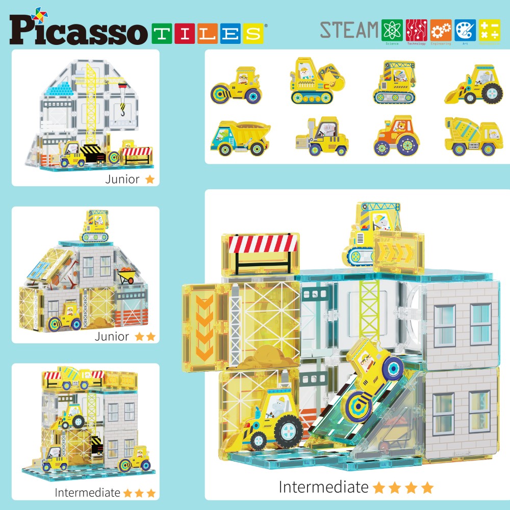 Bloques magnéticos Picasso Tiles Construcción 8 figuras - Cefa Toys