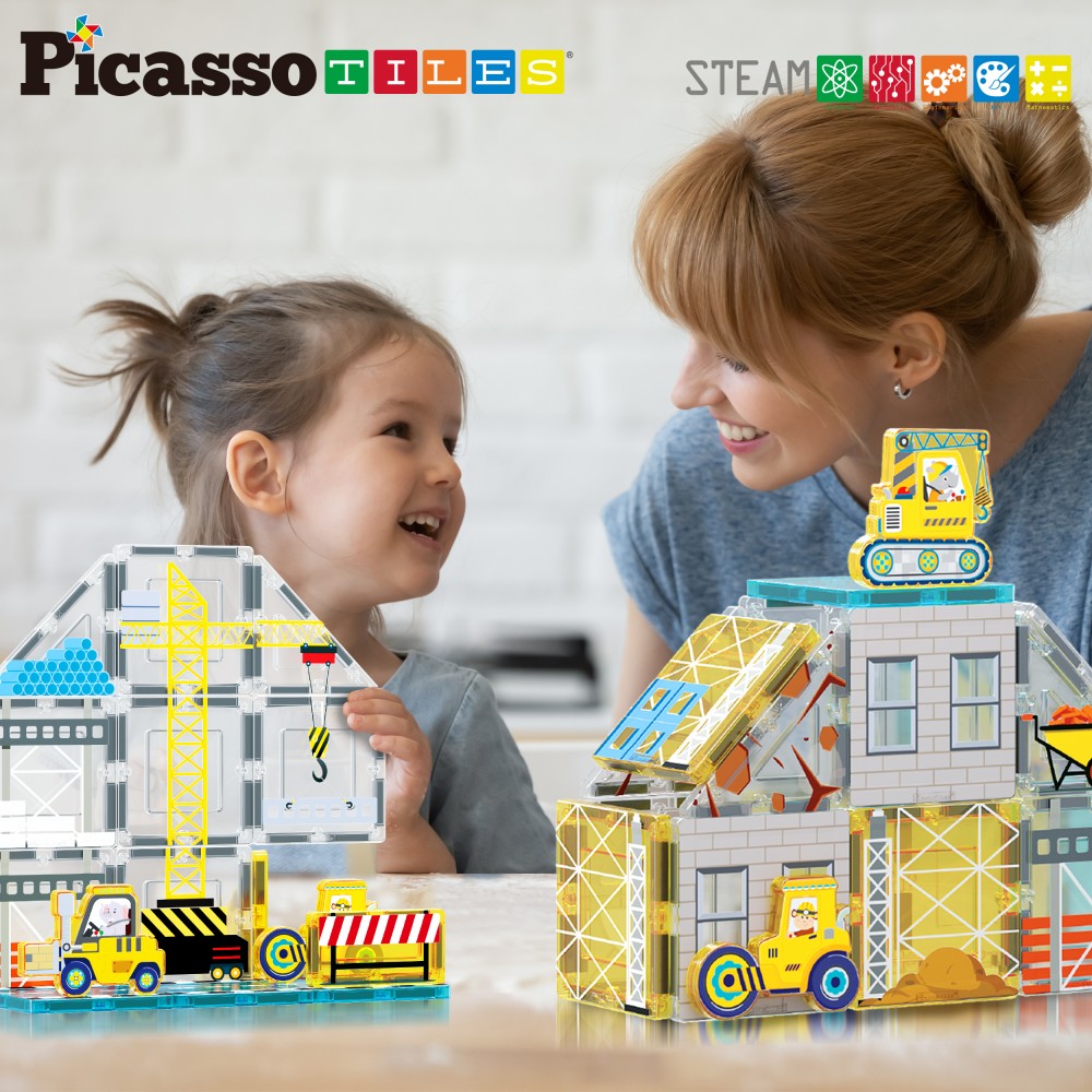 Bloques magnéticos Picasso Tiles Construcción 8 figuras - Cefa Toys