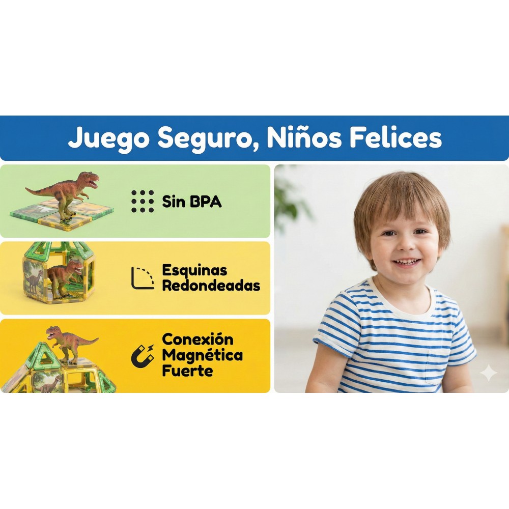 Bloques magnéticos Picasso Tiles Dinosaurios 26 piezas - Cefa Toys