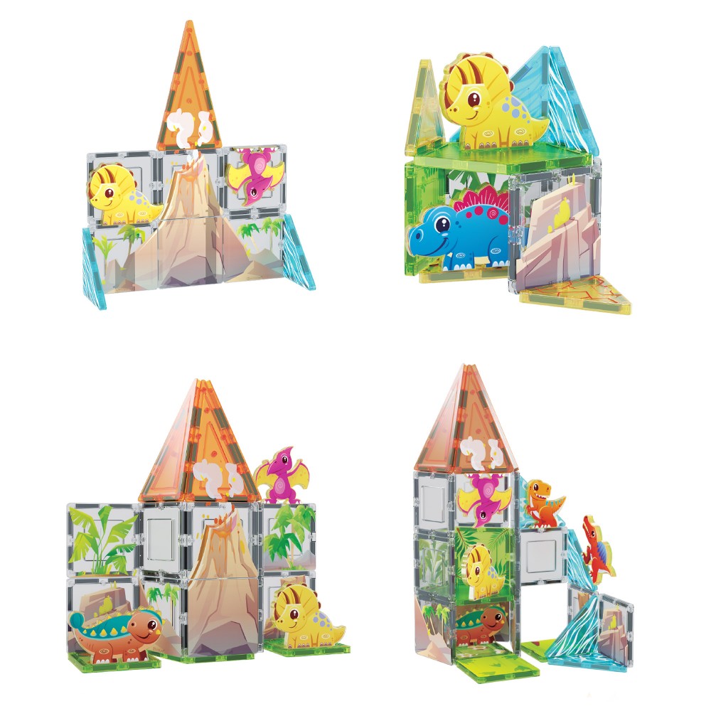 Bloques magnéticos Picasso Tiles Dinosaurios 8 figuras - Cefa Toys