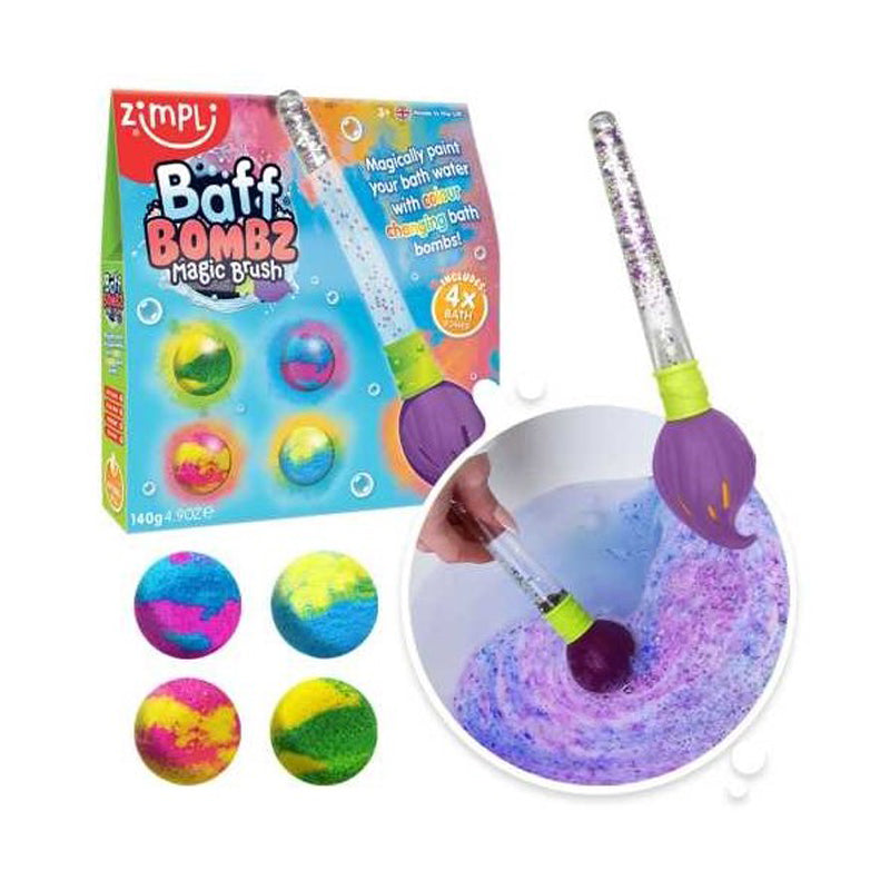 Pincel mágico + 4 bombas de baño - Zimpli Kids