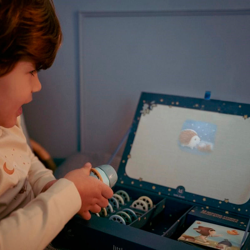 Proyector linterna azul Little Dutch