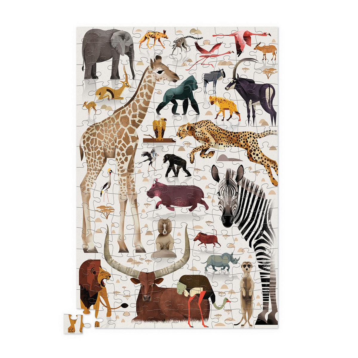 Puzzle 150 piezas caja metálica Crocodile Creek - African Animals