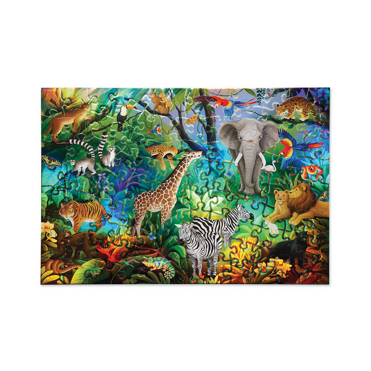 Puzzle holográfico 100 piezas Crocodile Creek - Jungle paradise