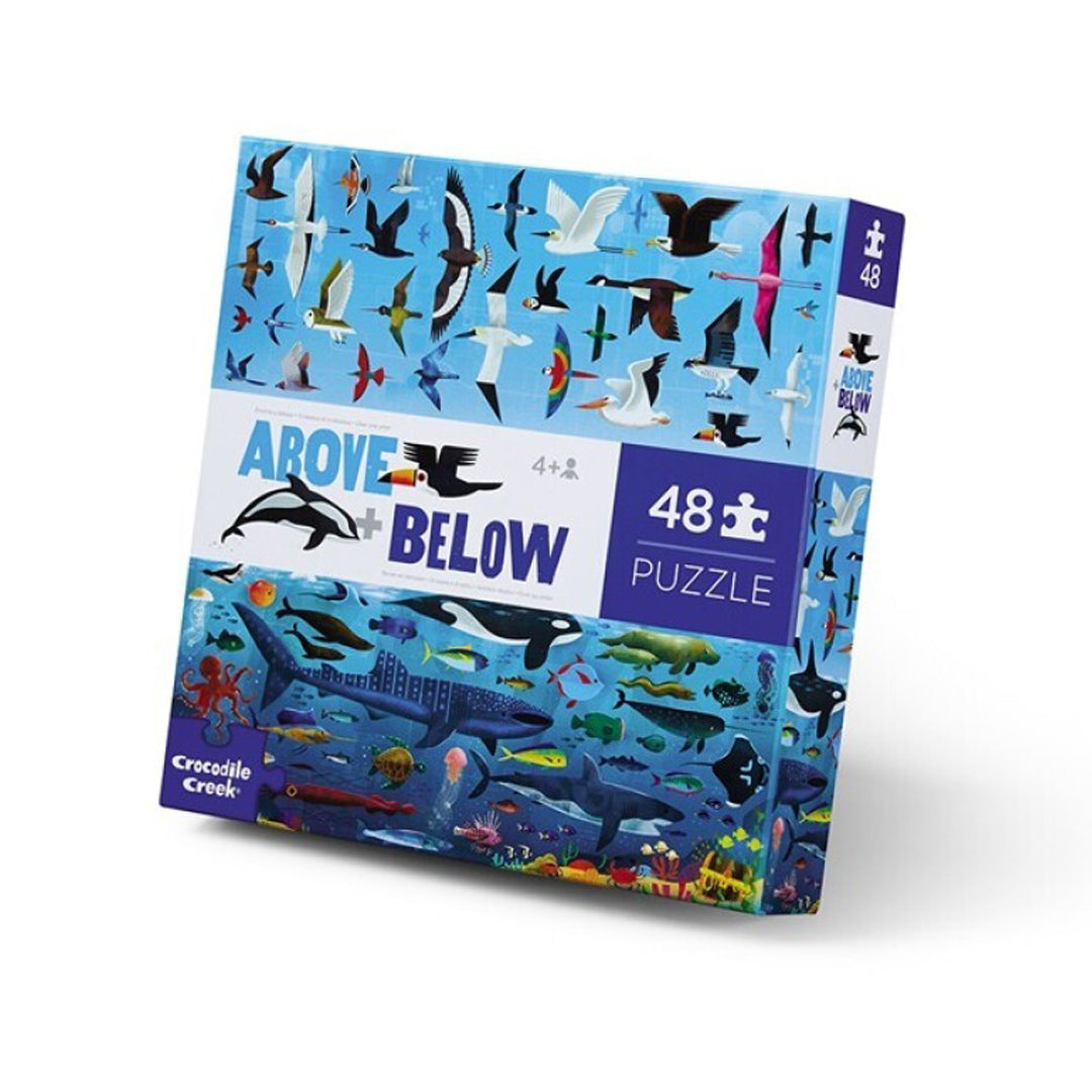 Puzzle 48 piezas Crocodile Creek - Opuestos Above + Below Animals