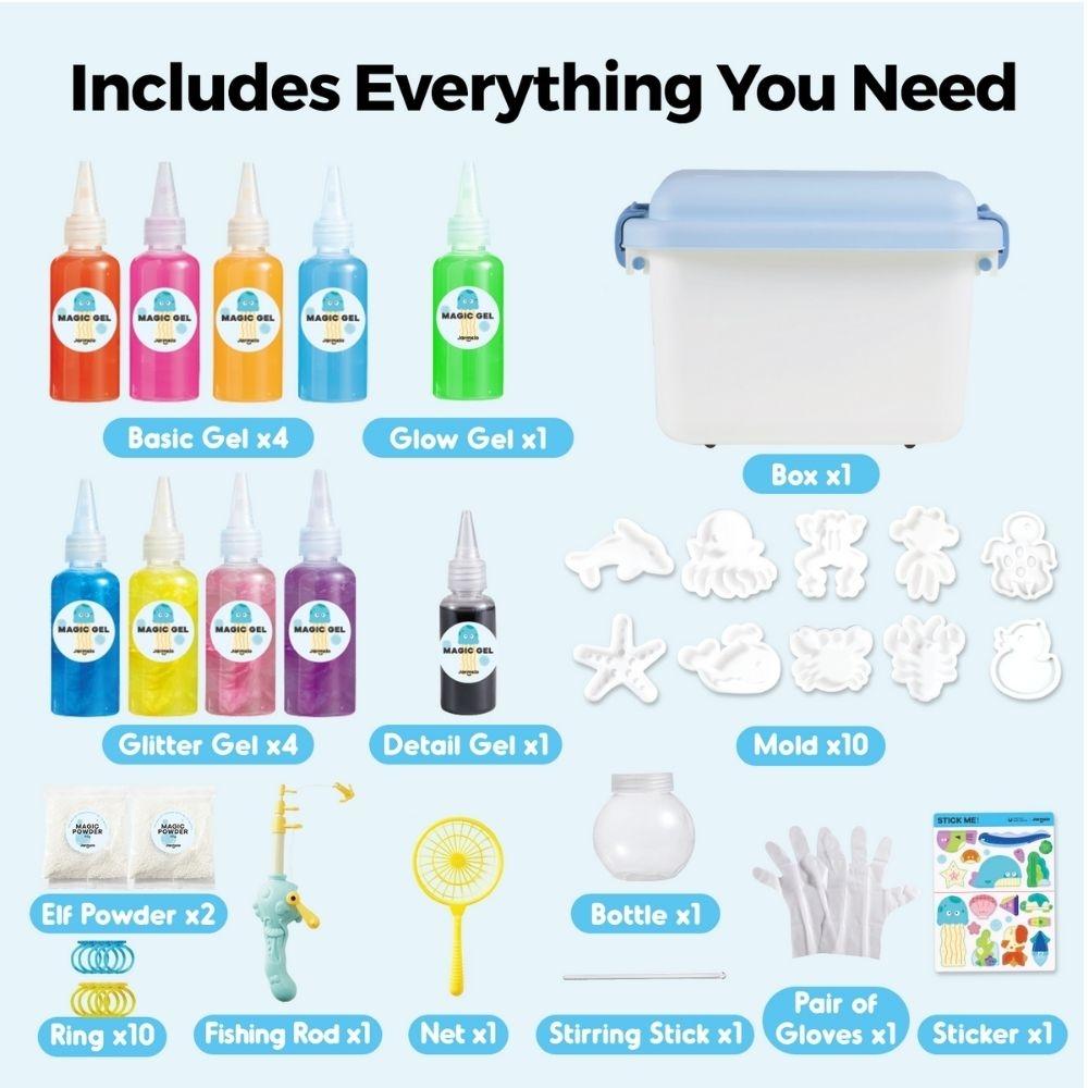 Set figuras de gel 3D en agua - Jar Meló