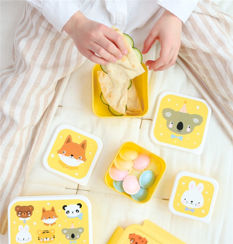 Set cajas almuerzo - A Little Lovely Company Animales
