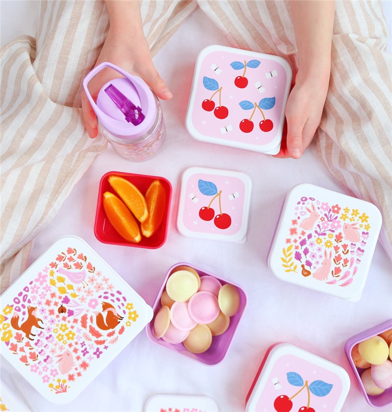 Set cajas almuerzo - A Little Lovely Company Cerezas