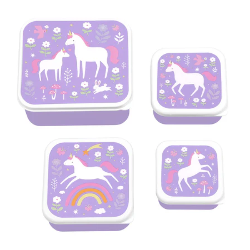 Set cajas almuerzo - A Little Lovely Company Unicorn Dreams