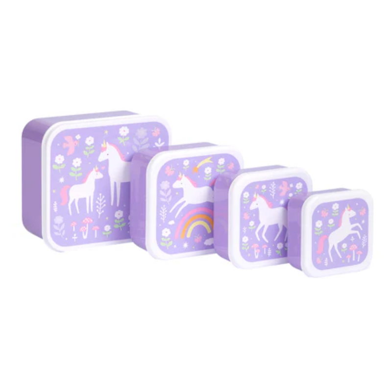 Set cajas almuerzo - A Little Lovely Company Unicorn Dreams