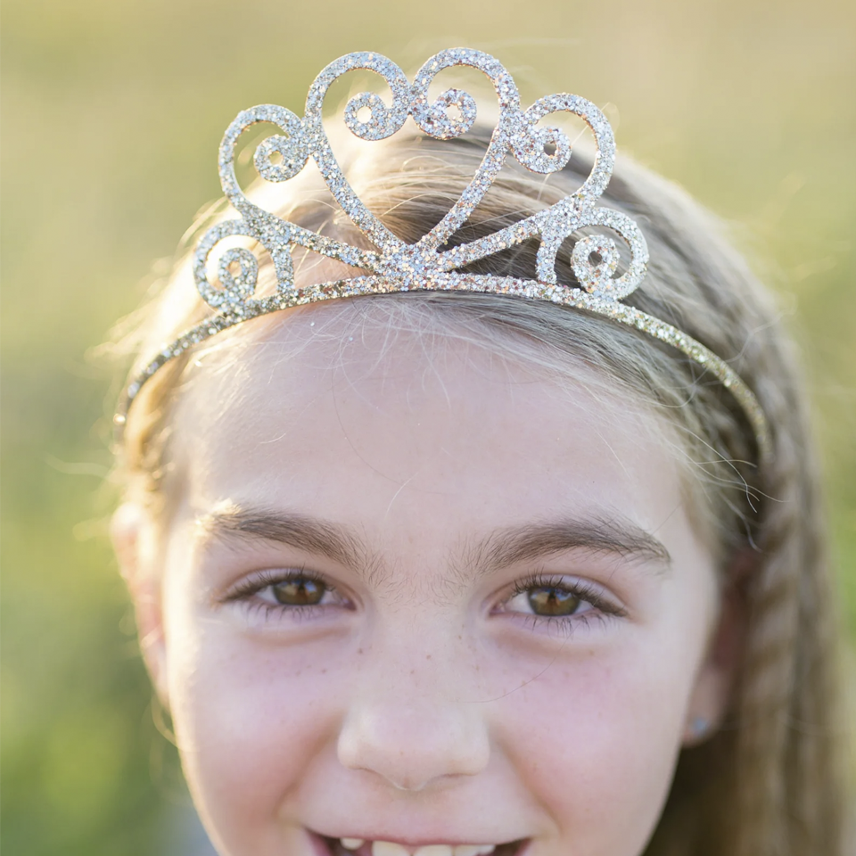 Tiara Glitter Plateado - Great Pretenders