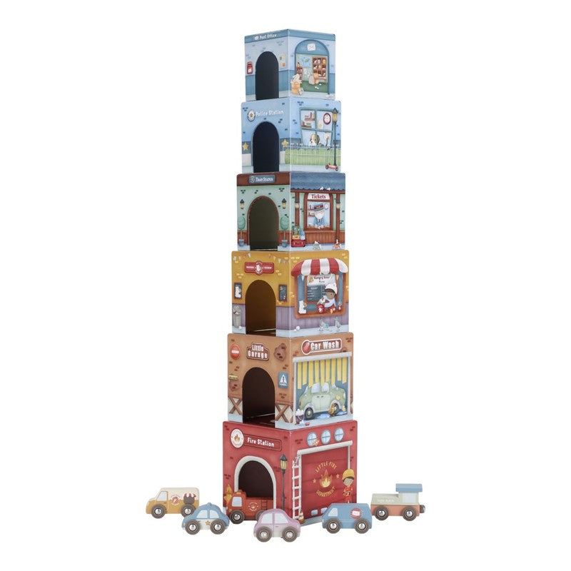 Torre encajable ciudad con coches Little Dutch