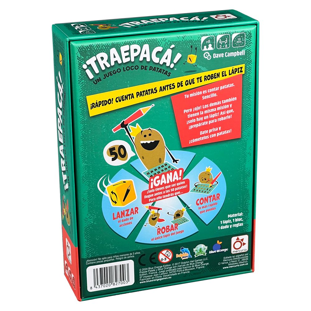 Juego de mesa ¡Traepacá! - Mercurio