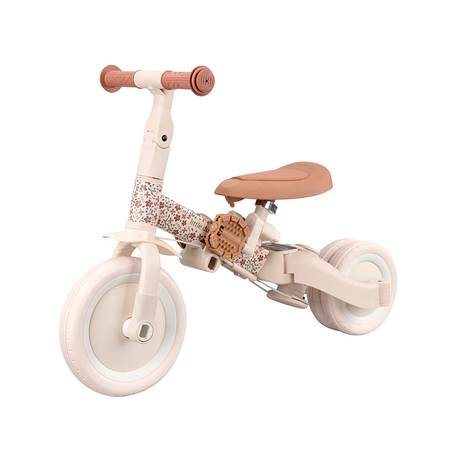 Triciclo con barra Little Dutch Blanco Flores
