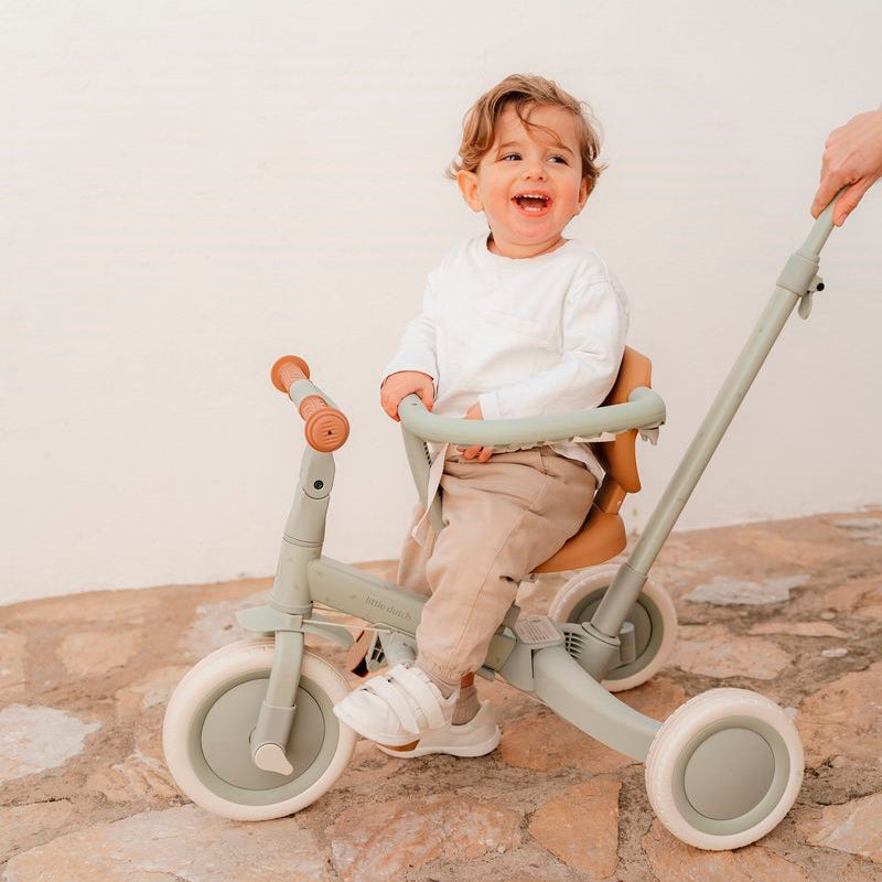Triciclo con barra Little Dutch Verde