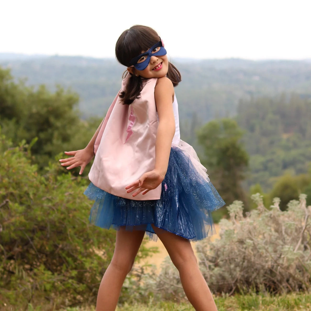 Disfraz tutú, capa y máscara pink/navy - Great Pretenders