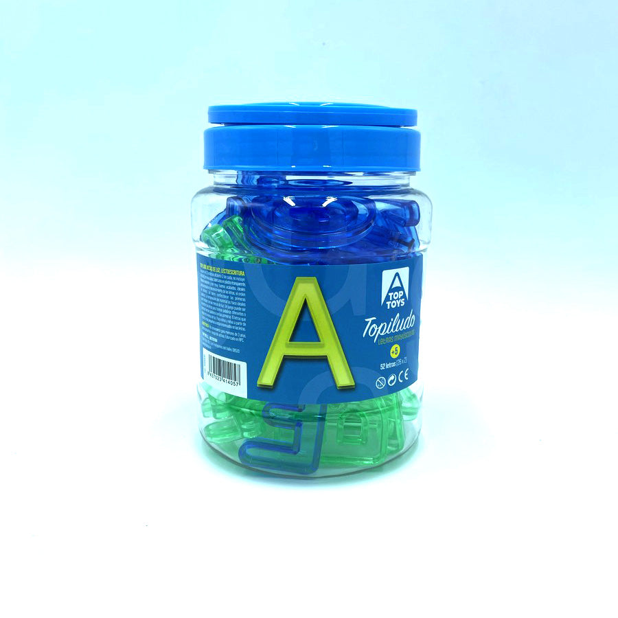 52 letras mayúsculas traslúcidas en 2 colores TToys