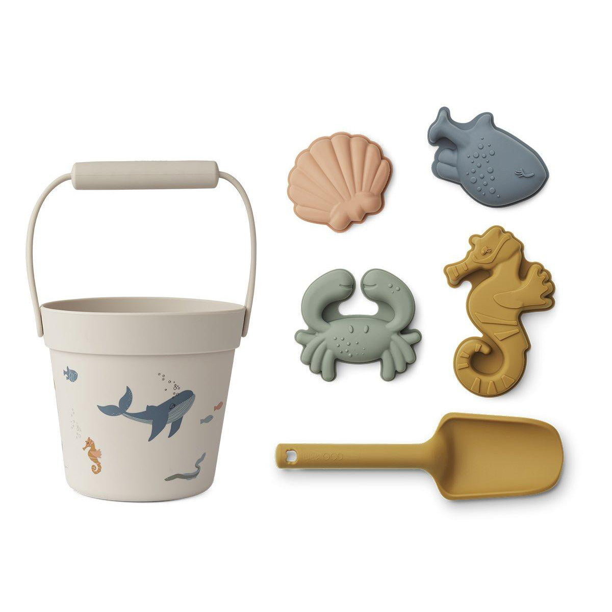 Set de playa silicona Dante Liewood Sea Creatures Sandy Mix