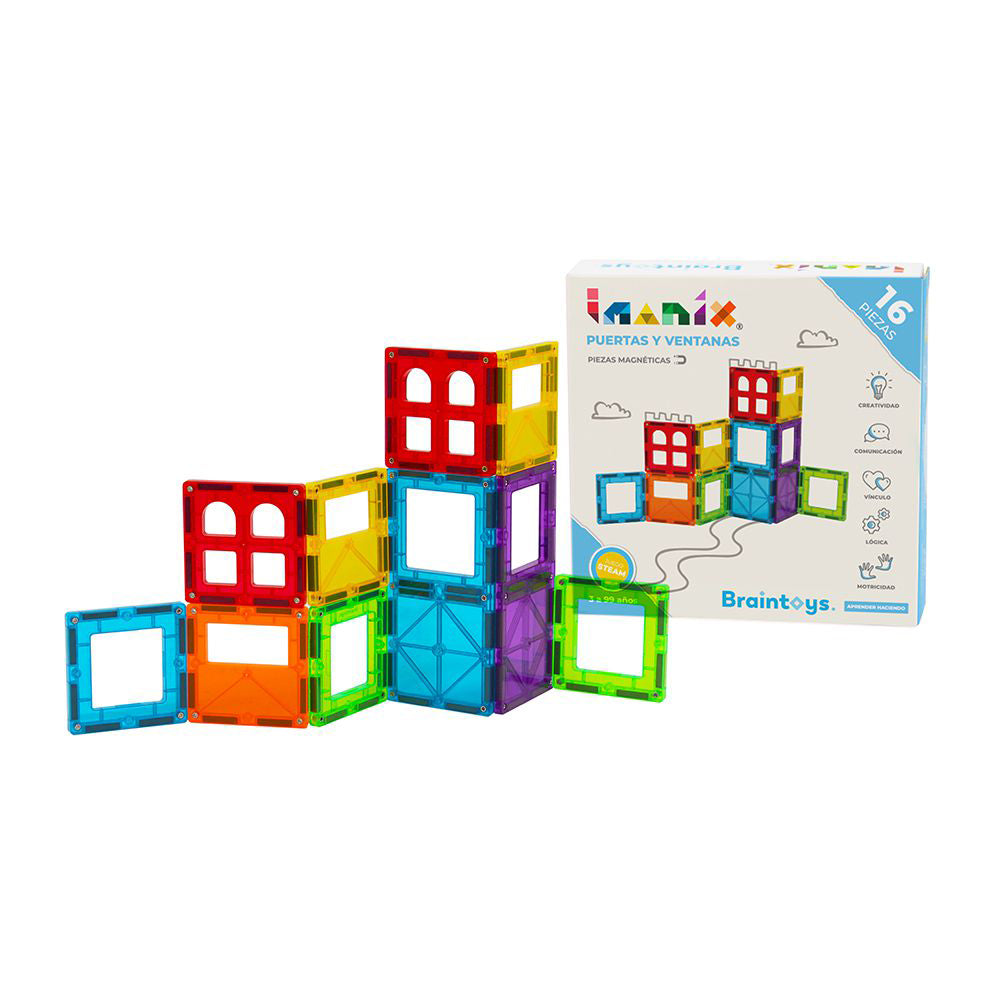 Imanix set 16 puertas y ventanas Braintoys