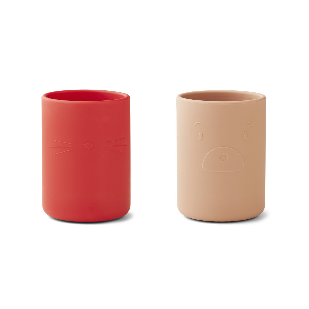 Pack 2 vasos silicona Ethan Liewood Apple Red/Tuscany Rose
