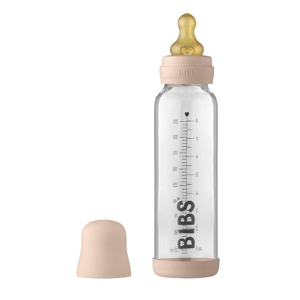 Biberón de cristal 225ml BIBS Blush