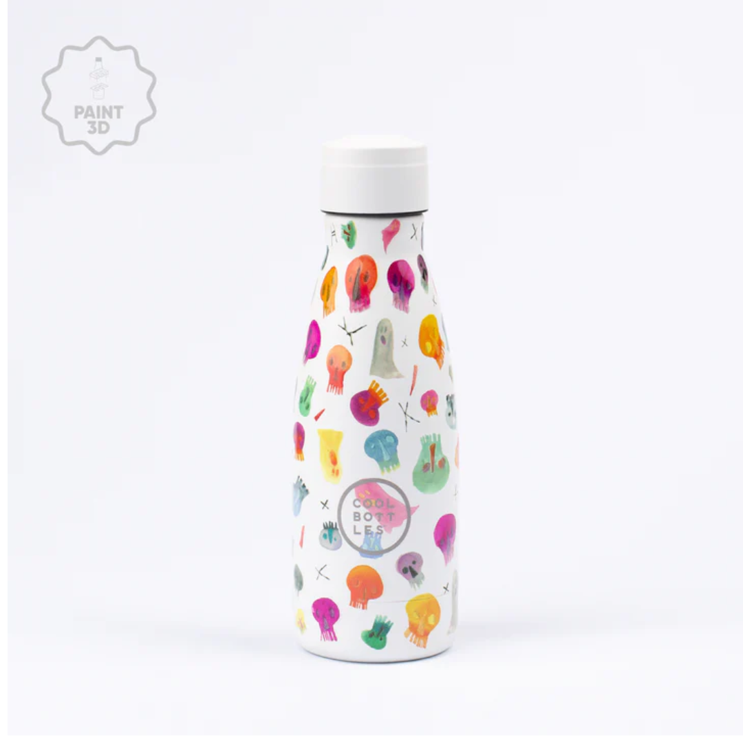 Botella acero inoxidable térmica 260ml Cool Bottles Crazy Skulls