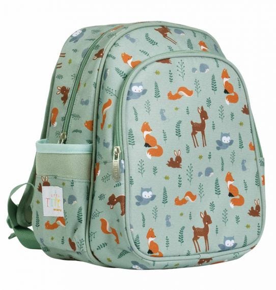 Mochila con bolsillo térmico - A Little Lovely Company Amigos del Bosque