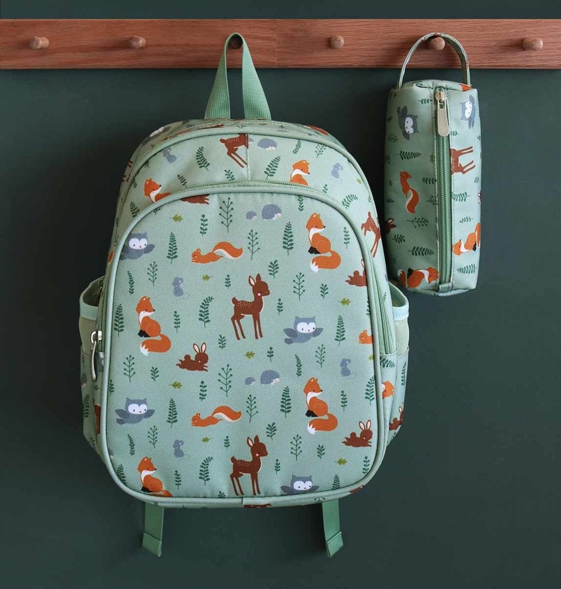 Mochila con bolsillo térmico - A Little Lovely Company Amigos del Bosque