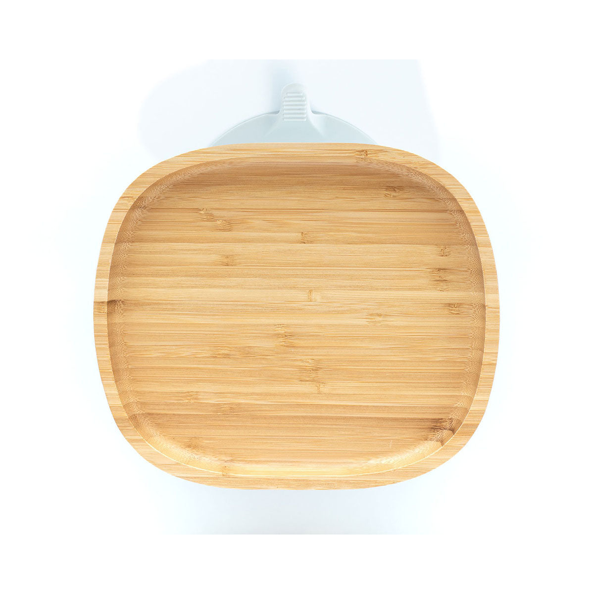 Plato de bambú con ventosa Eco Rascals toddler sin secciones gris