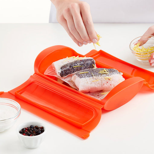 Estuche de vapor con bandeja 1-2p Lékué