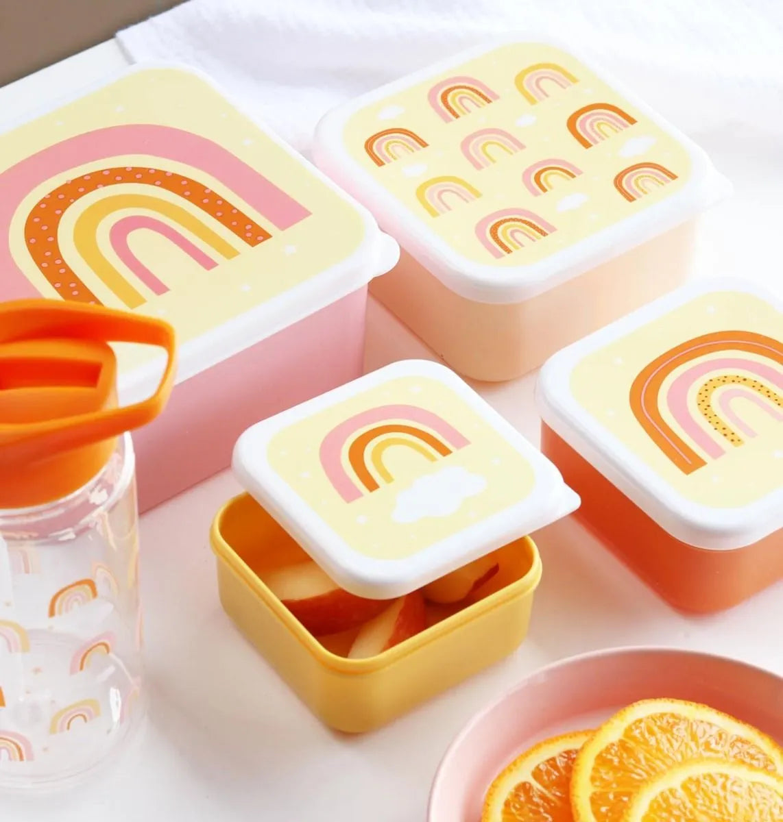 Set cajas almuerzo - A Little Lovely Company Rainbow