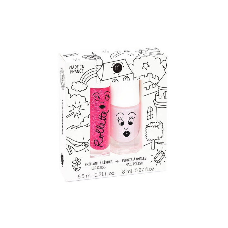 Set esmalte de uñas + lipgloss frambuesa Nailmatic