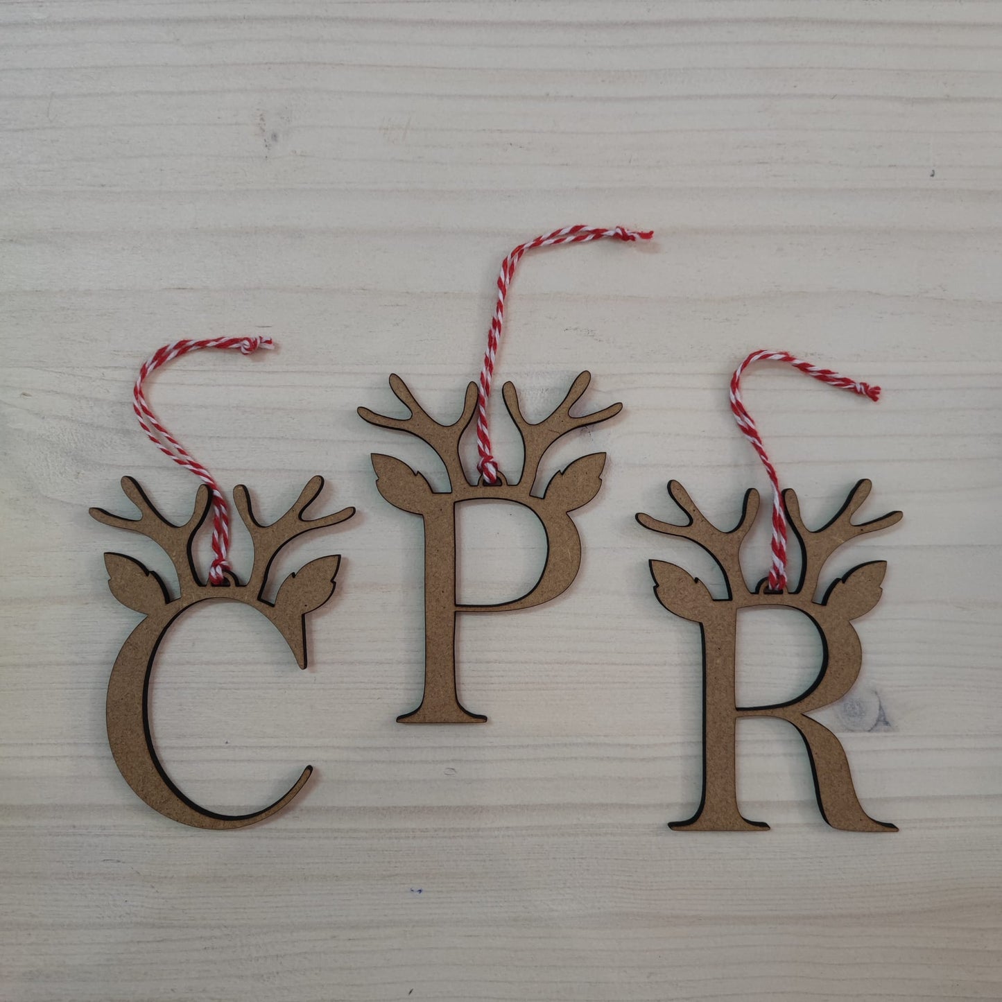 Inicial Navidad de Contrachapado Personalizada