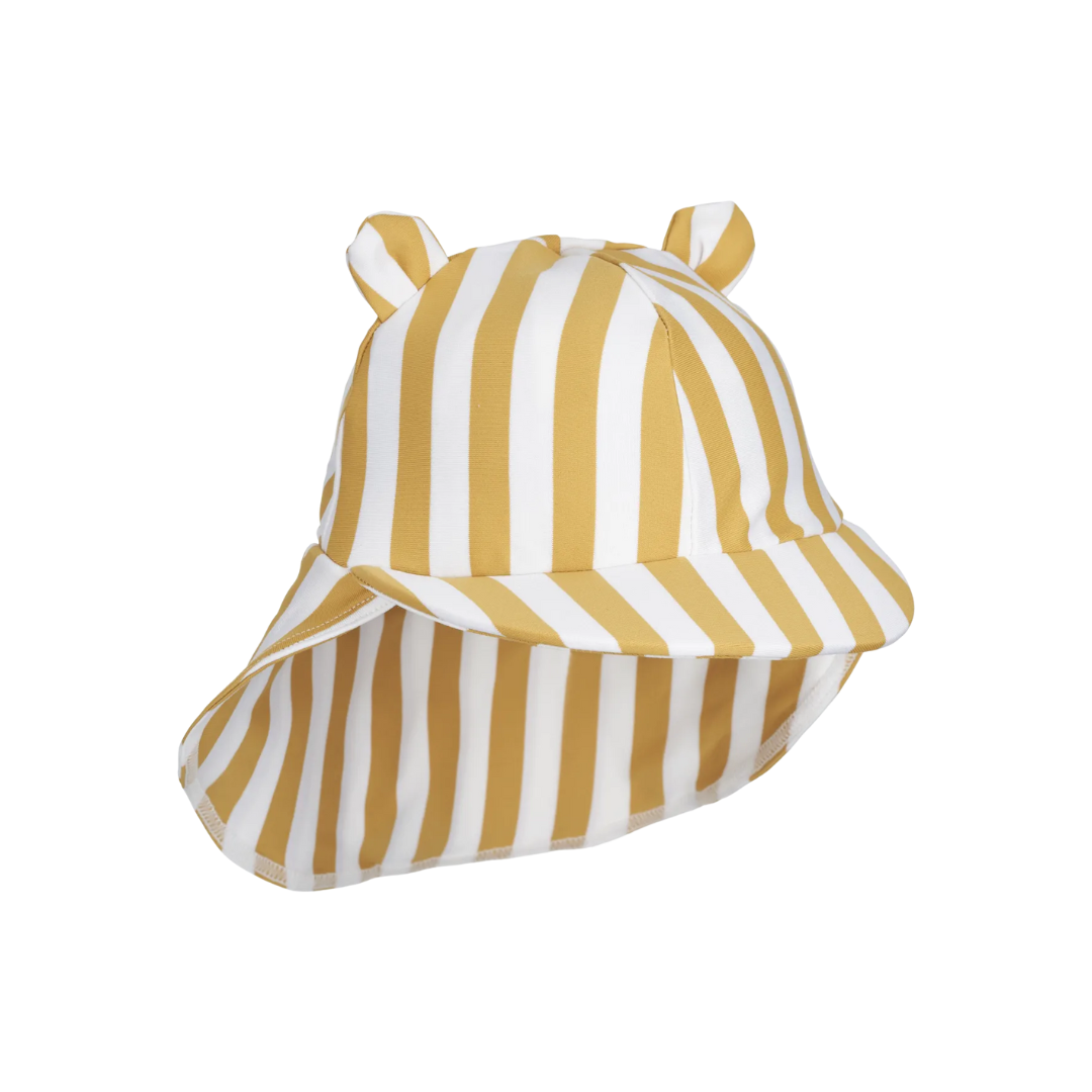 Gorro con protección solar Senia Liewood Stripes Yellow mellow