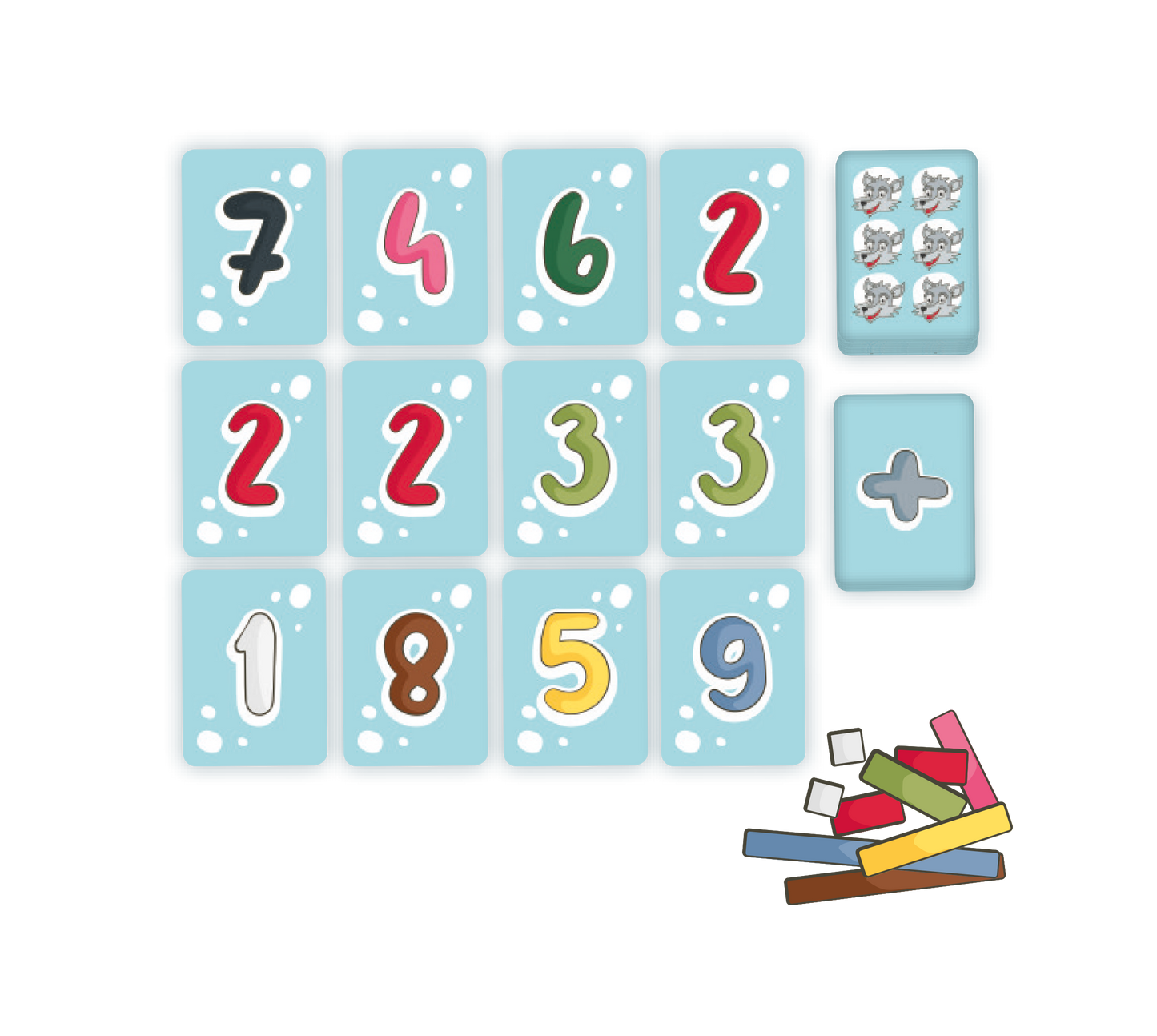 Juego matemático 10 lobitos Átomo