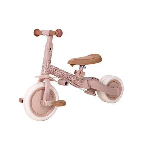 Triciclo con barra Little Dutch Rosa Flores
