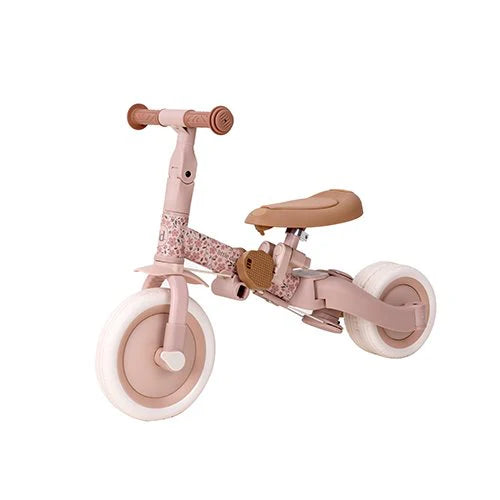 Triciclo con barra Little Dutch Rosa Flores
