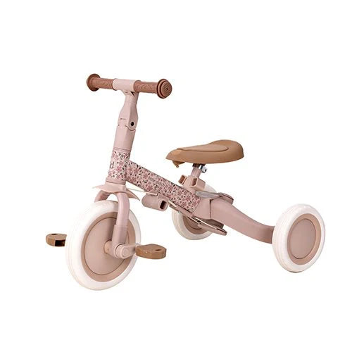Triciclo con barra Little Dutch Rosa Flores