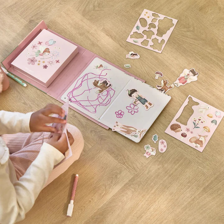 Set de juego magnético Little Dutch - Rosa Fairy Garden
